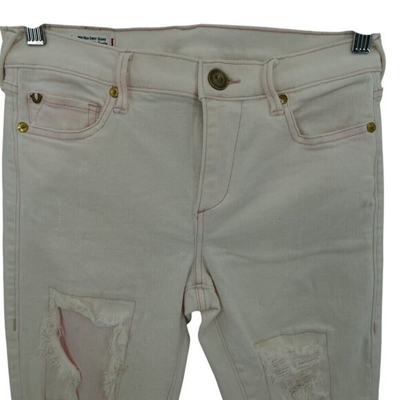 True Religion Distressed Light Pink Skinny Jeans 28 - Picture 3 of 15